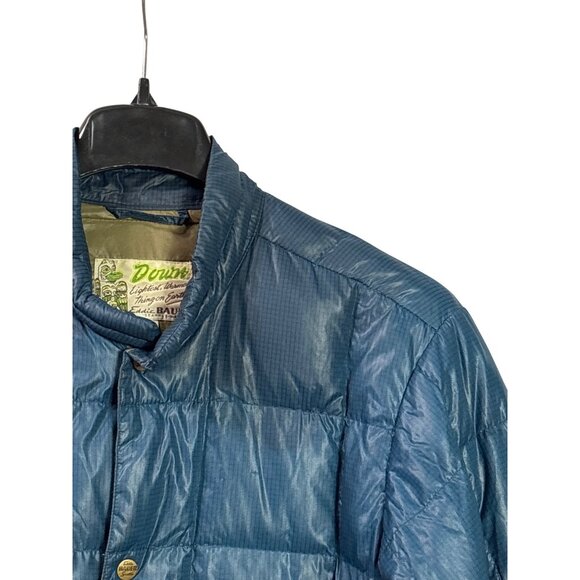 Vtg Eddie Bauer 550 Fill Power Down Jacket Mens M Blue Lightweight Down flawed - Picture 2 of 8